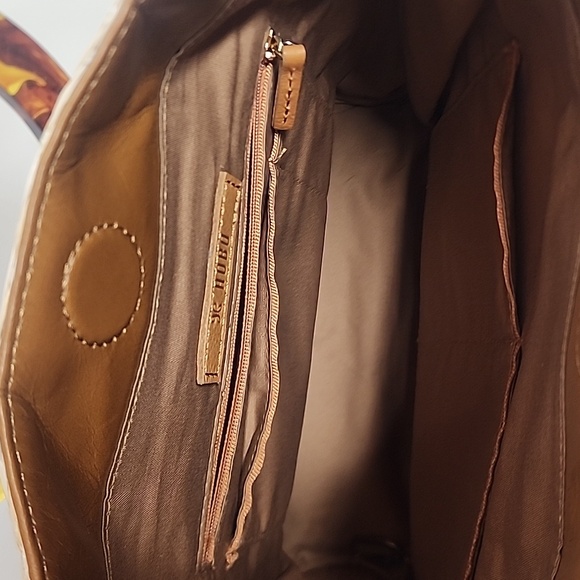 Hobo Tan & Brown Sheila Crossbody Bucket Bag Natural Woven Raffia & Leatjer - Picture 6 of 10